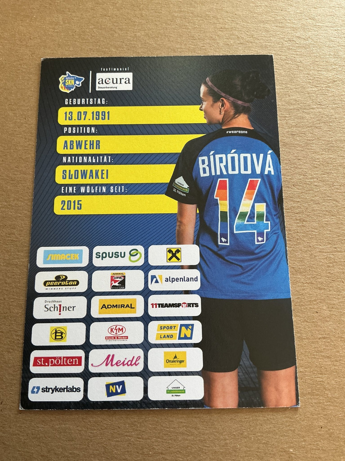 Alexandra Biroova, Slovakia 🇸🇰 SKN St. Pölten 2023/24 hand signed - Autographs-World