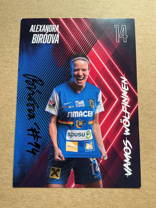 Alexandra Biroova, Slovakia 🇸🇰 SKN St.Pölten 2022/23 hand signed - Autographs-World