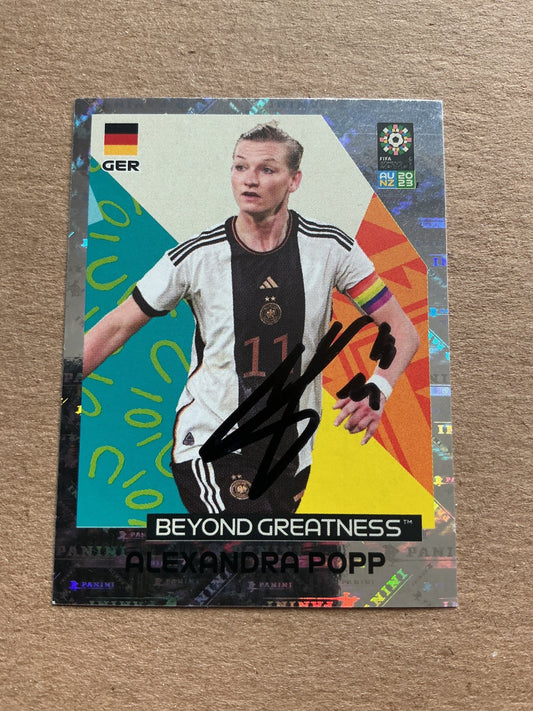Alexandra Popp, Germany 🇩🇪 FIFA Women’s World Cup 2023 Panini hand signed - Autographs-World