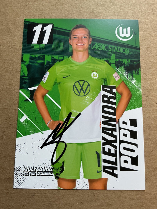 Alexandra Popp, Germany 🇩🇪 VfL Wolfsburg 2023/24 hand signed - Autographs-World