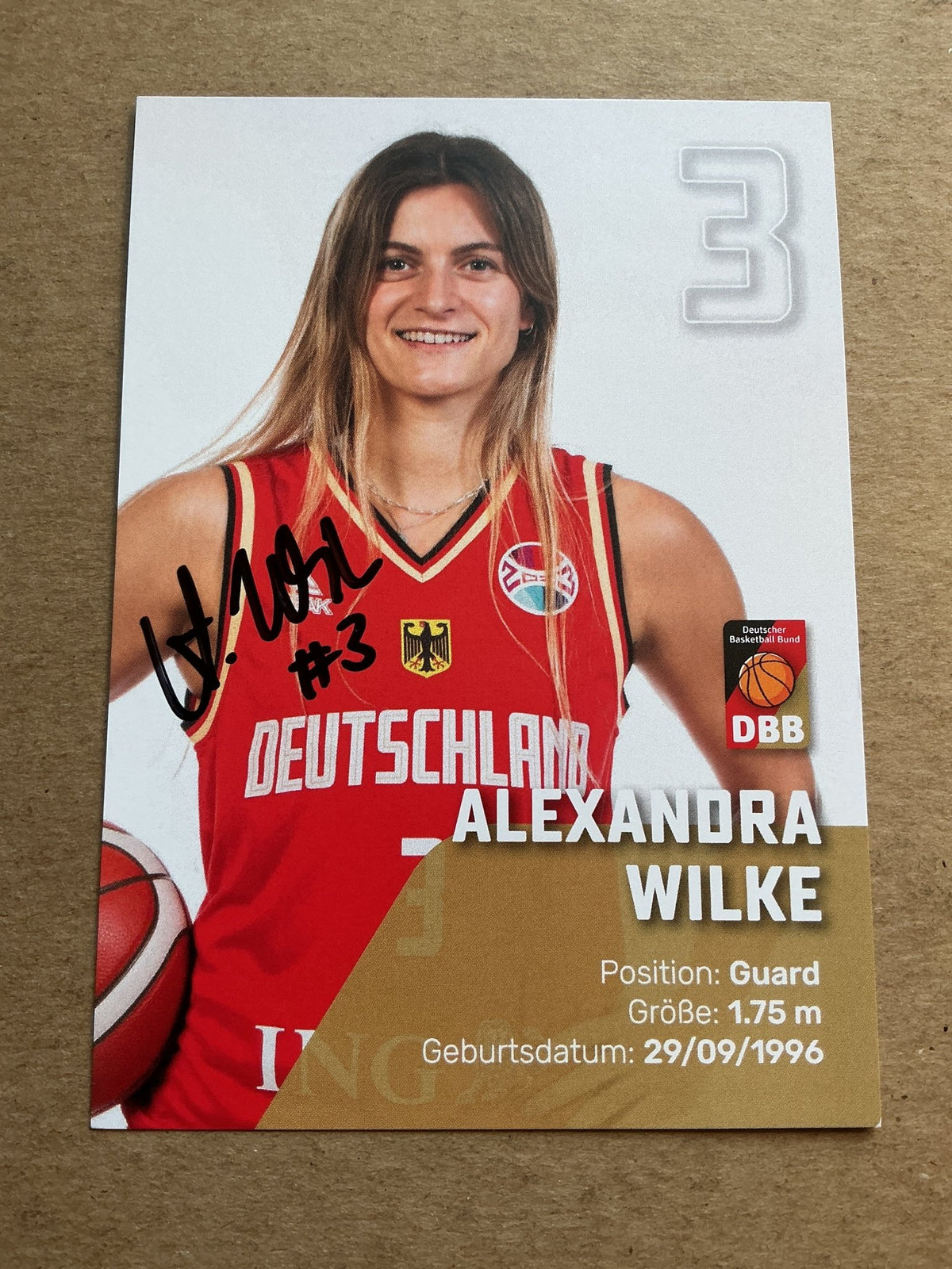 Alexandra Wilke, Germany 🇩🇪 Basketball Summer Olympics 2024 hand signed - Autographs-World