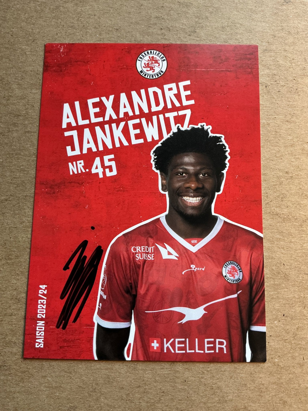 Alexandre Jankewitz, Switzerland 🇨🇭 FC Winterthur 2023/24 hand signed - Autographs-World