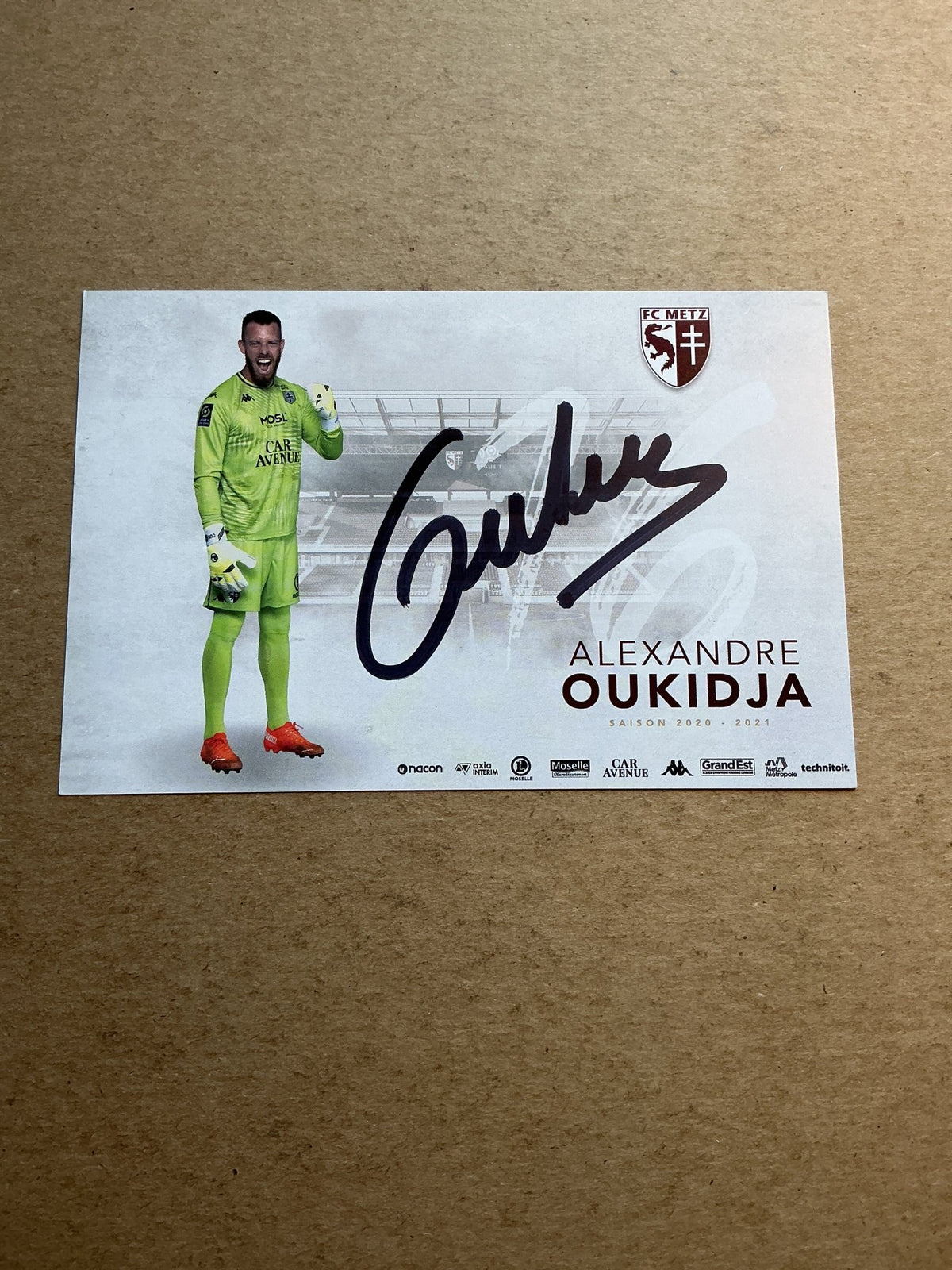 Alexandre Oukidja, Algeria 🇩🇿 FC Metz 2020/21 hand signed - Autographs-World