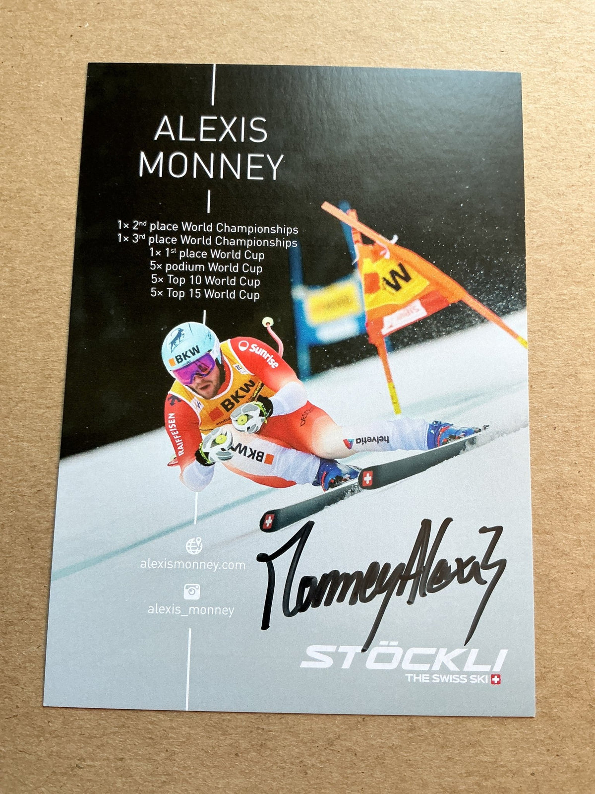 Alexis Monney, Switzerland 🇨🇭 Alpine Winter Sports 2024/25 hand signed - Autographs-World