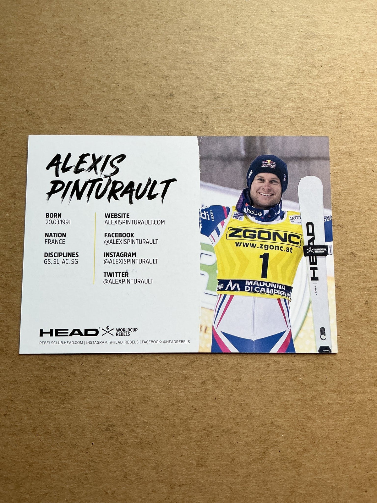 Alexis Pinturault, France 🇫🇷 Alpine 2023/24 hand signed - Autographs-World