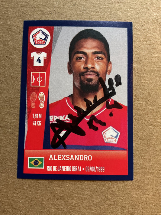 Alexsandro, Brazil 🇧🇷 Lille OSC 2023 Panini hand signed - Autographs-World
