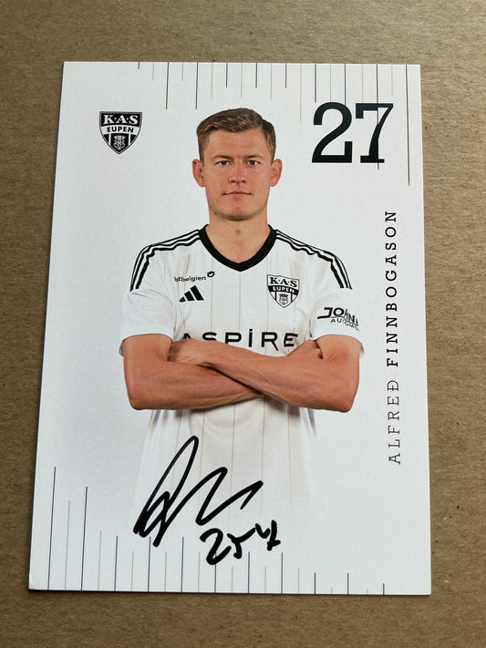 Alfred Finbogason, Iceland 🇮🇸 KAS Eupen 2023/24 hand signed - Autographs-World
