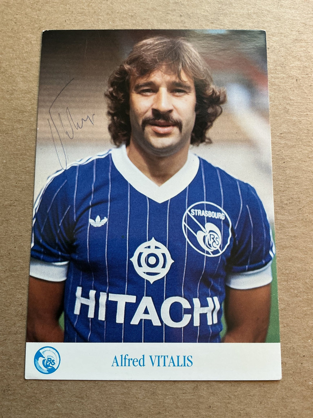 Alfred Vitalis, France 🇫🇷 RC Strasbourg 1983/84 hand signed - Autographs-World