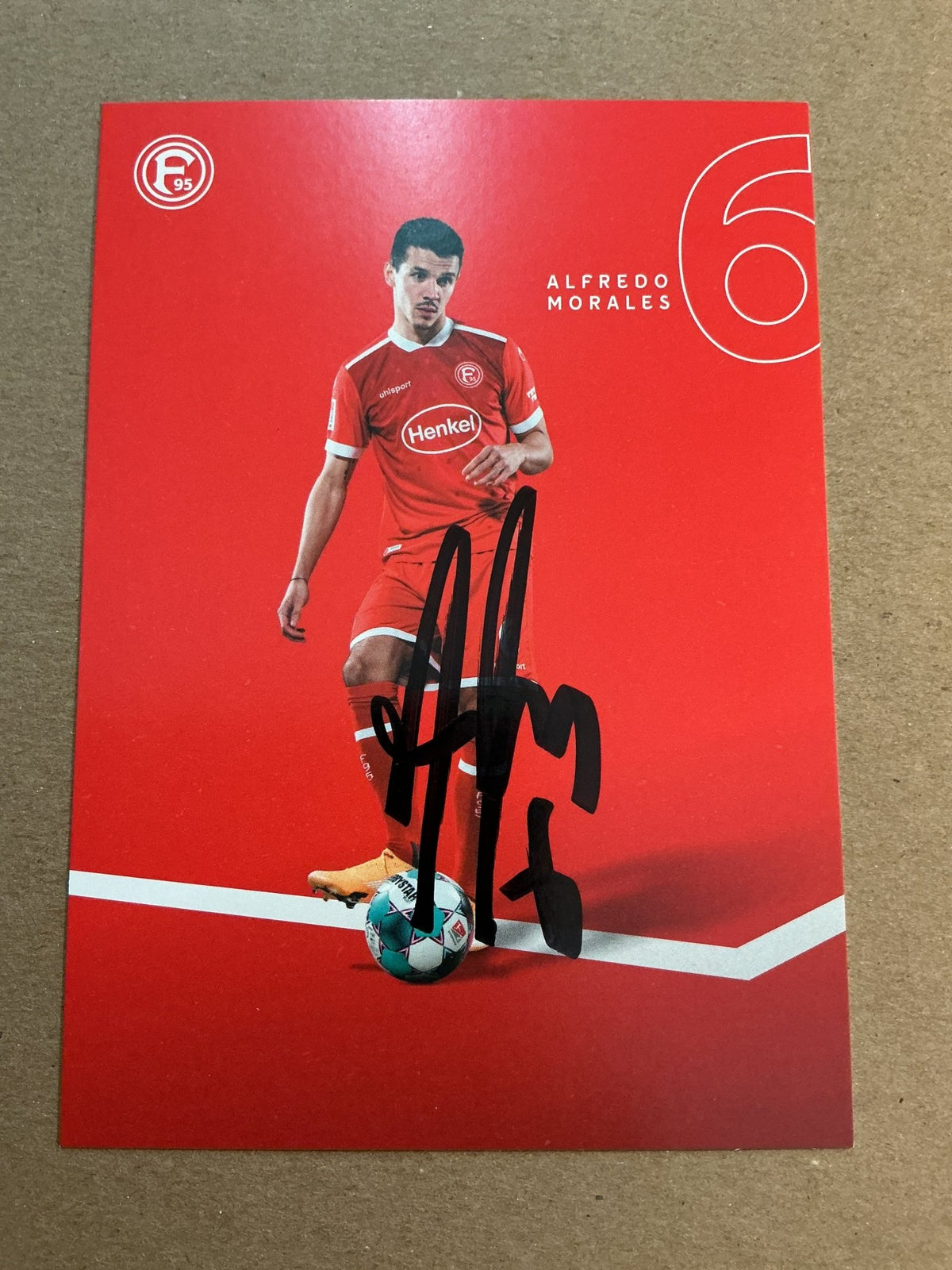 Alfredo Morales, USA 🇺🇸 Fortuna Düsseldorf 2020/21 hand signed - Autographs-World