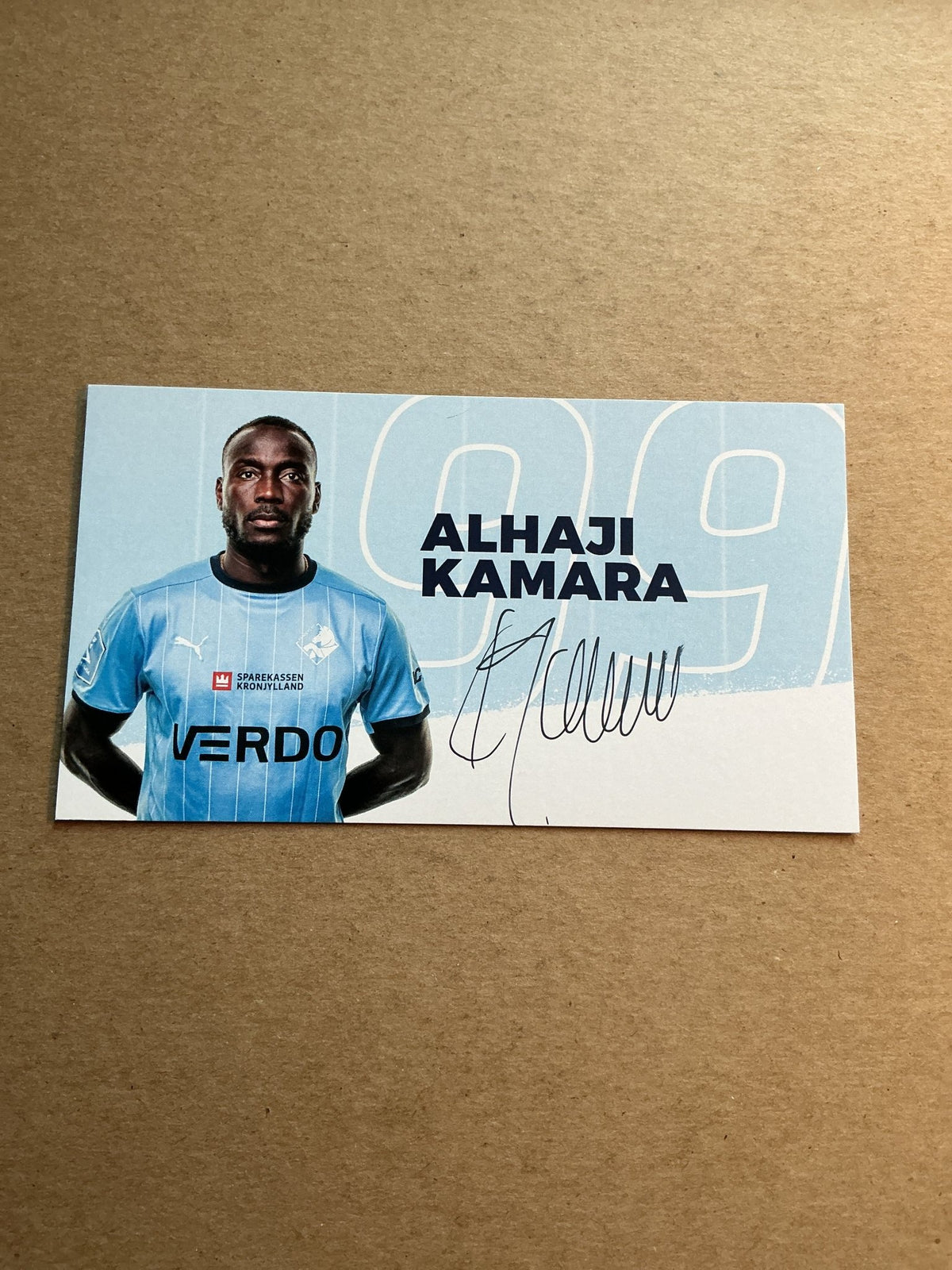Alhaji Kamara, Sierra Leone 🇸🇱 Randers FC 2023/24 hand signed - Autographs-World