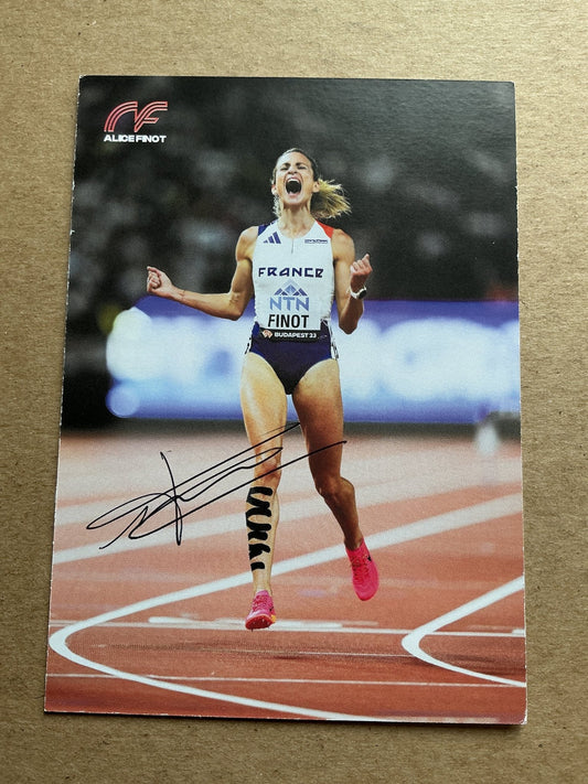 Alice Finot, France 🇫🇷 Athletics Summer Olympics 2024 hand signed - Autographs-World