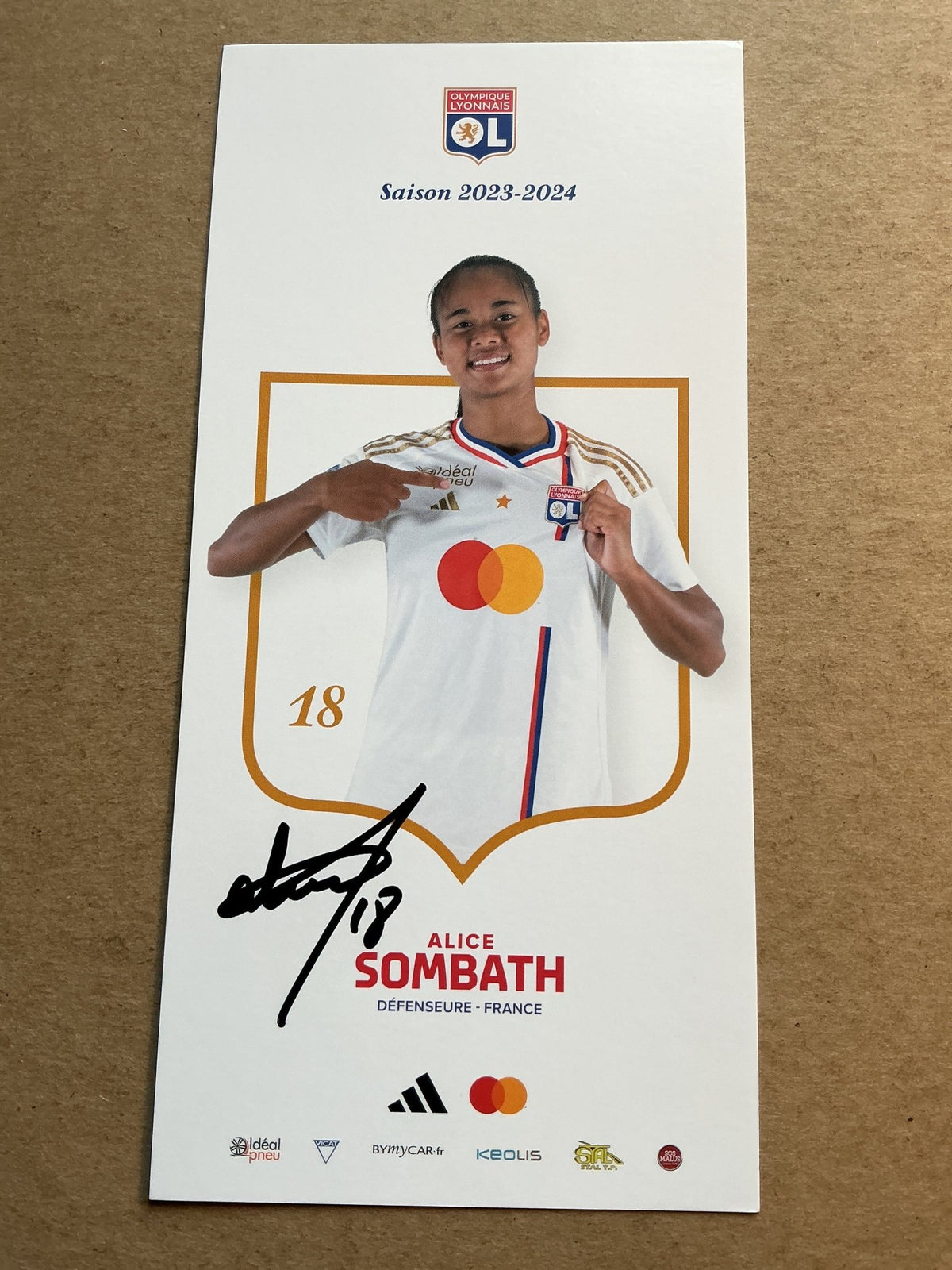 Alice Sombath, France 🇫🇷 Olympique Lyon 2023/24 hand signed - Autographs-World
