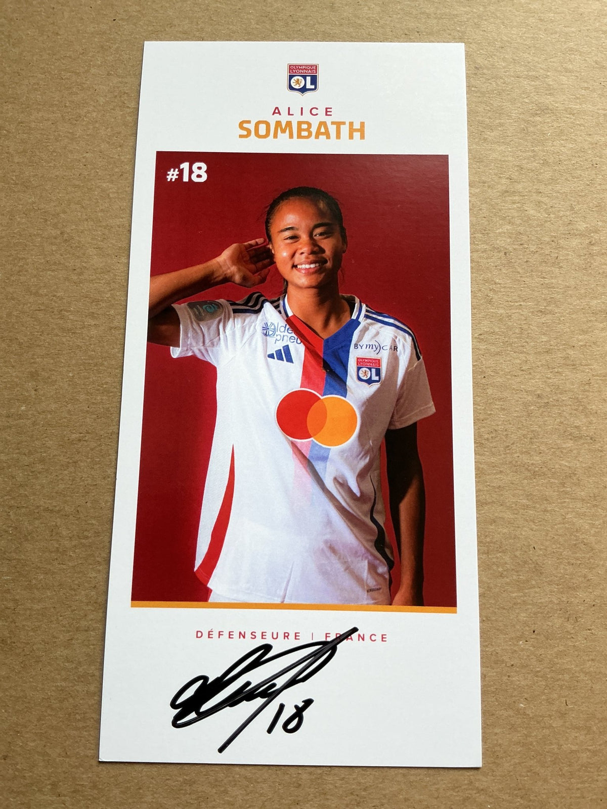 Alice Sombath, France 🇫🇷 Olympique Lyon 2024/25 hand signed - Autographs-World