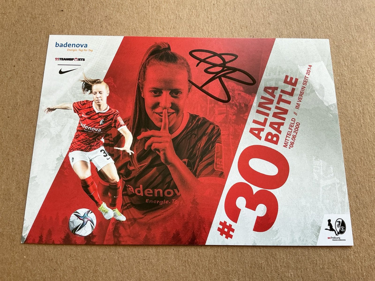Alina Bantle , Germany 🇩🇪 SC Freiburg 2021/22 hand signed - Autographs-World
