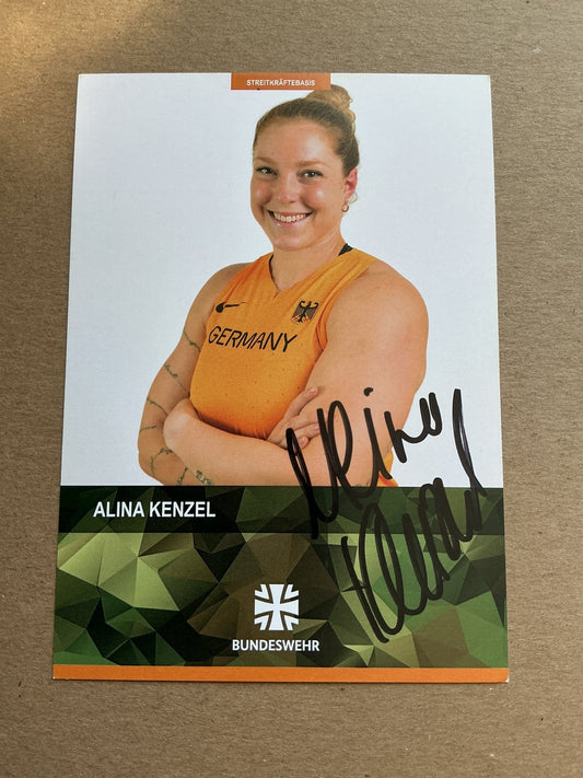 Alina Kenzel, Germany 🇩🇪 Athletics Summer Olympics 2024 hand signed - Autographs-World