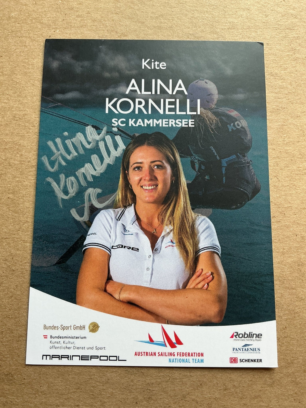 Alina Kornelli, Austria 🇦🇹 Sailing Summer Olympics 2024 hand signed - Autographs-World