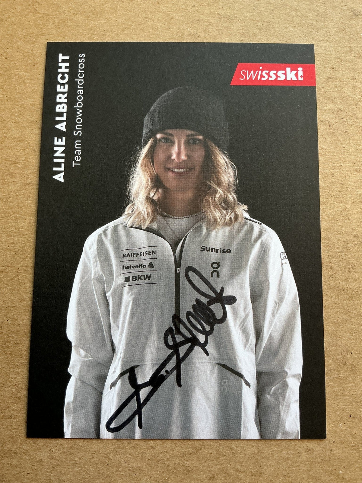 Aline Albrecht, Switzerland 🇨🇭 Snowboard Winter 2023/24 hand signed - Autographs-World