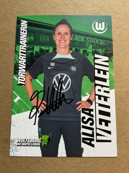 Alisa Vetterlein, Germany 🇩🇪 VfL Wolfsburg 2023/24 hand signed - Autographs-World