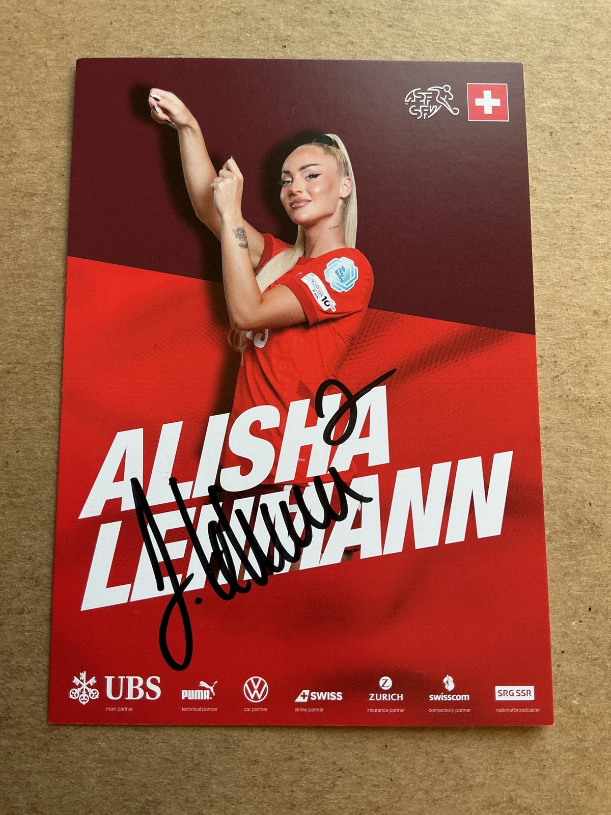Alisha Lehmann, Switzerland 🇨🇭 UEFA Women’s Euro 2025 hand signed - Autographs-World