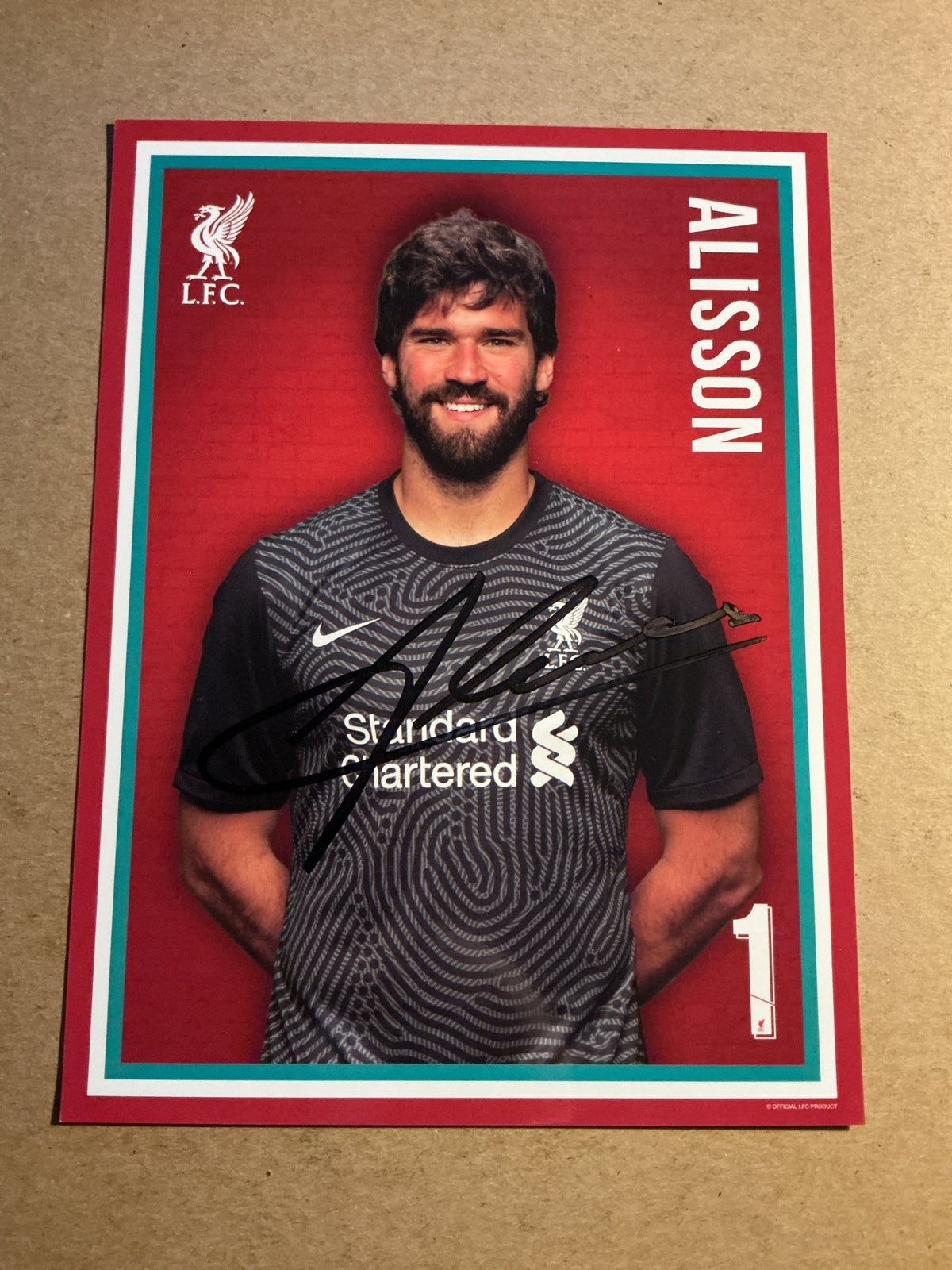 Alisson Becker, Brazil 🇧🇷 Liverpool FC 2020/21 hand signed - Autographs-World