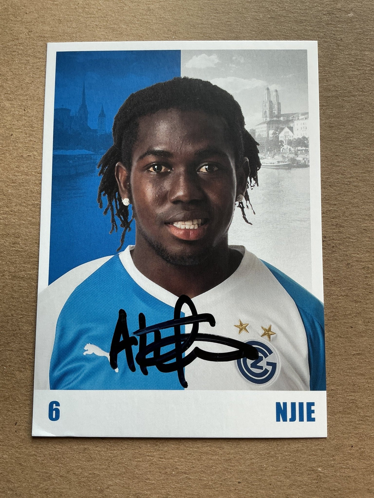 Allen Njie, Liberia 🇱🇷 Grasshopper Zürich 2019/20 hand signed - Autographs-World
