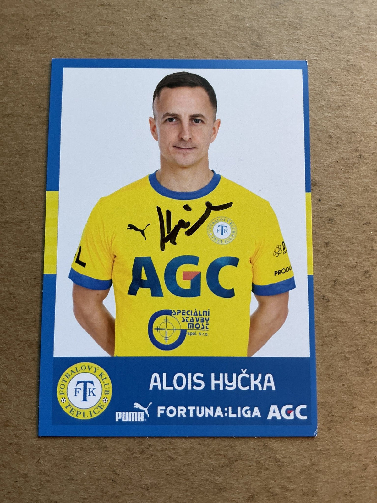Alois Hyčka, Czech Republic 🇨🇿 FK Teplice 2020/21 hand signed - Autographs-World