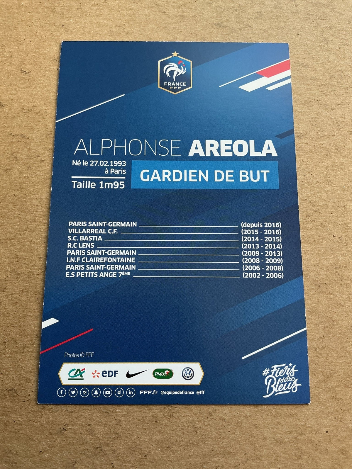 Alphonse Areola, France 🇫🇷 FIFA World Cup 2018 hand signed - Autographs-World