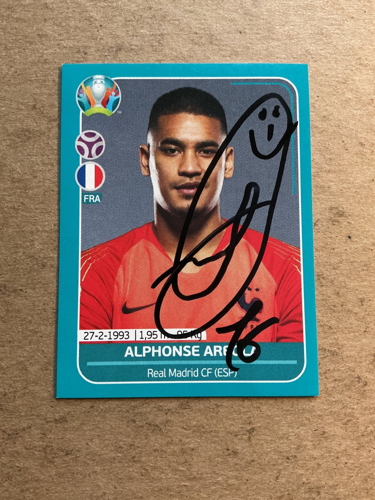 Alphonse Areola, France 🇫🇷 UEFA Euro 2020 Panini hand signed - Autographs-World