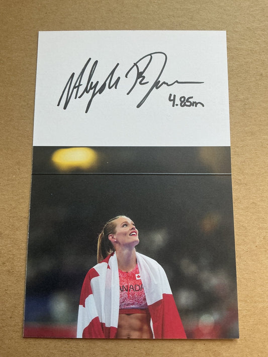Alysha Newman, Canada 🇨🇦 Athletics Summer Olympics 2024 hand signed - Autographs-World
