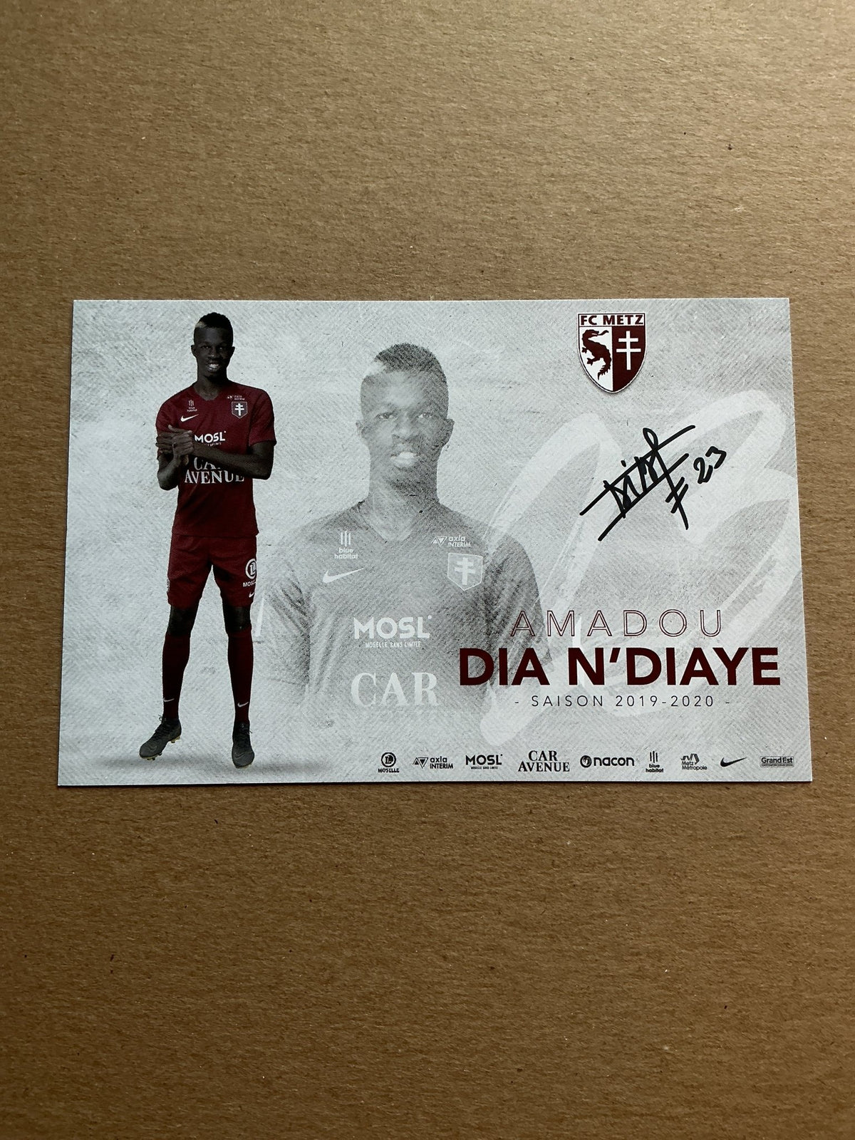 Amadou Dia N’Diaye, Senegal 🇸🇳 FC Metz 2019/20 hand signed - Autographs-World