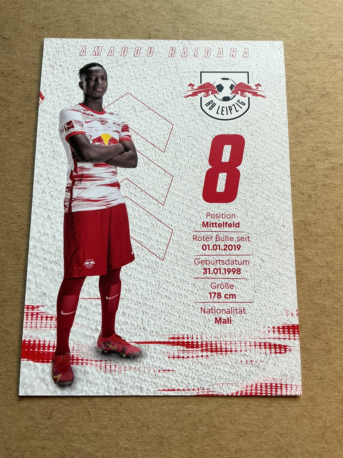 Amadou Haidara, Mali 🇲🇱 RB Leipzig 2021/22 hand signed - Autographs-World