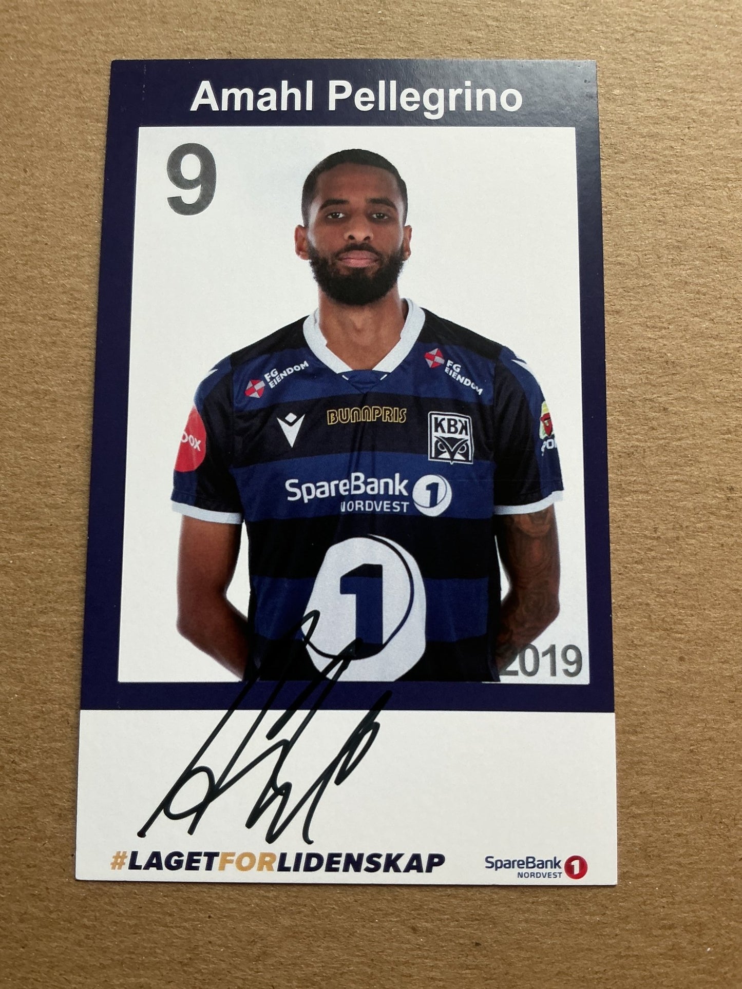 Amahl Pellegrino, Norway 🇳🇴 Kristiansund BK 2019/20 hand signed - Autographs-World