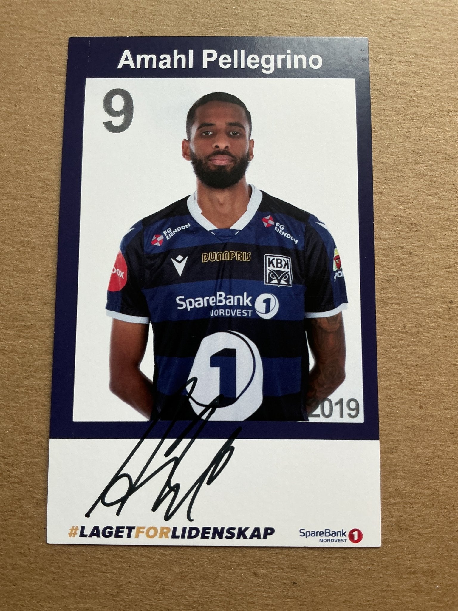 Amahl Pellegrino, Norway 🇳🇴 Kristiansund BK 2019/20 hand signed - Autographs-World