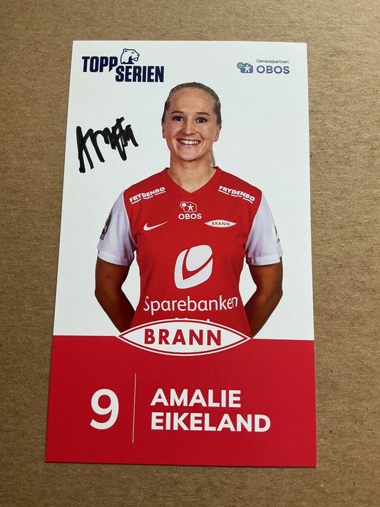 Amalie Eikeland, Norway 🇳🇴 SK Brann Kvinner 2023/24 hand signed - Autographs-World