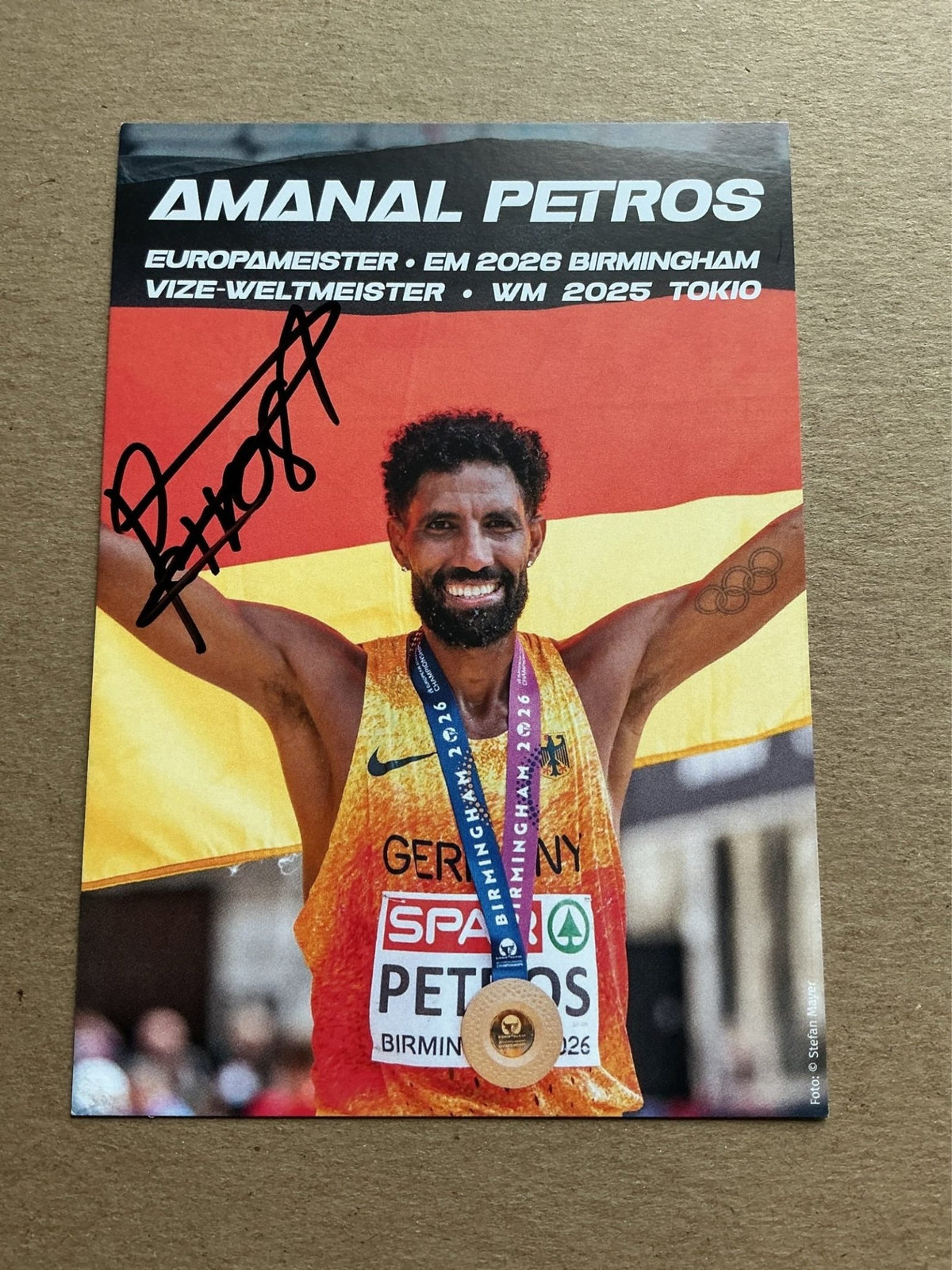 Amanal Petros, Germany 🇩🇪 Marathon Birmingham 2026 hand signed - Autographs-World
