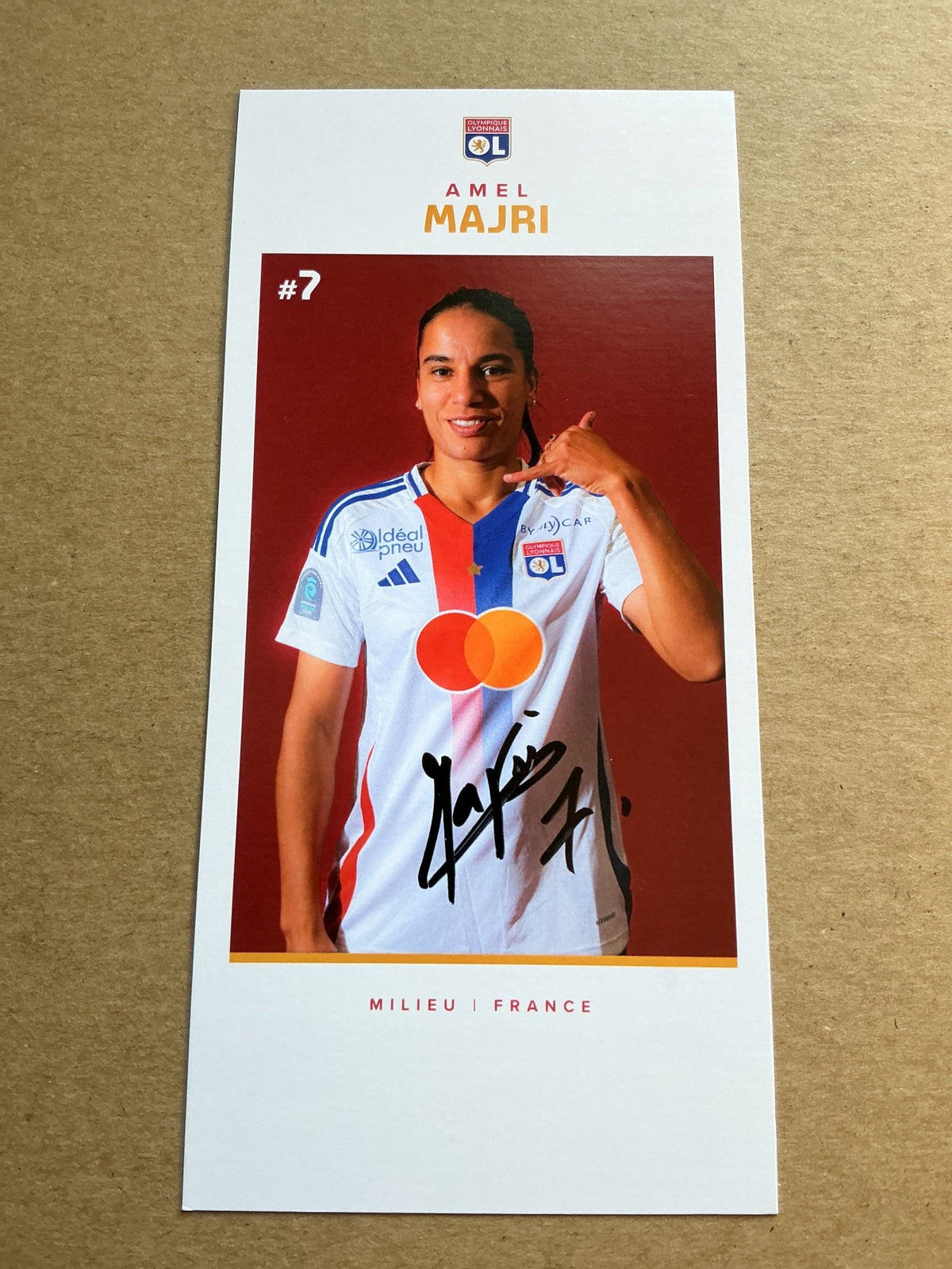 Amel Majri, France 🇫🇷 Olympique Lyon 2024/25 hand signed - Autographs-World