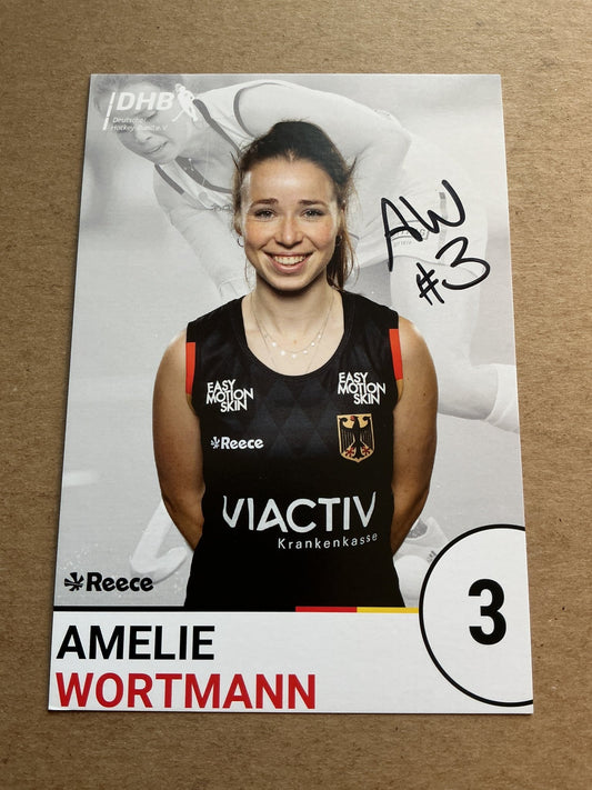 Amelie Wortmann, Germany 🇩🇪 Field Hockey Summer Olympics 2024 hand signed - Autographs-World