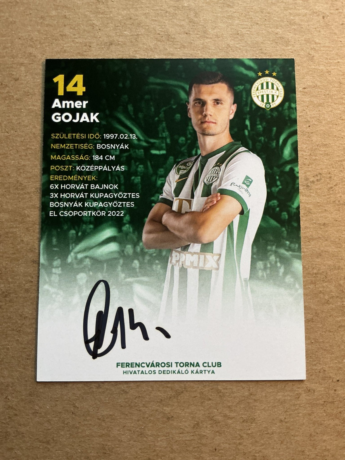 Amer Gojak, Bosnia 🇧🇦 Ferencváros 2022/23 hand signed - Autographs-World