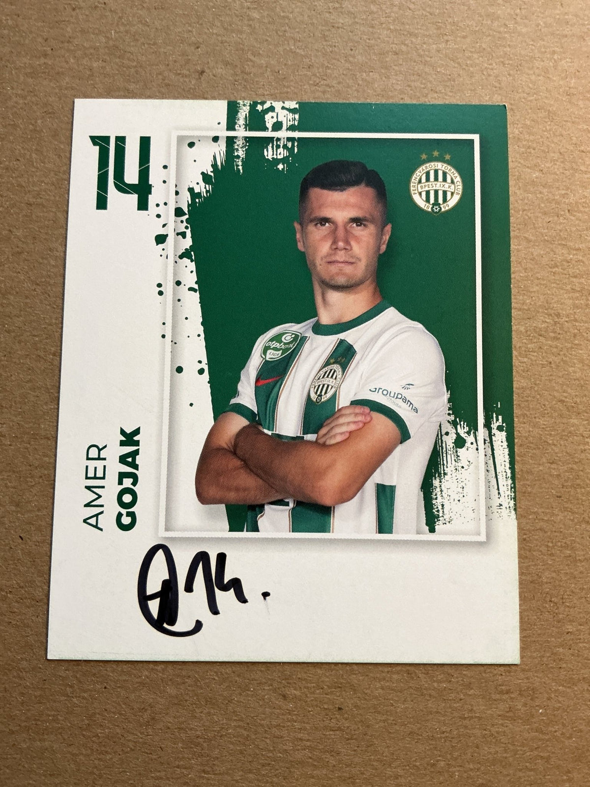 Amer Gojak, Bosnia 🇧🇦 Ferencváros TC 2023/24 hand signed - Autographs-World