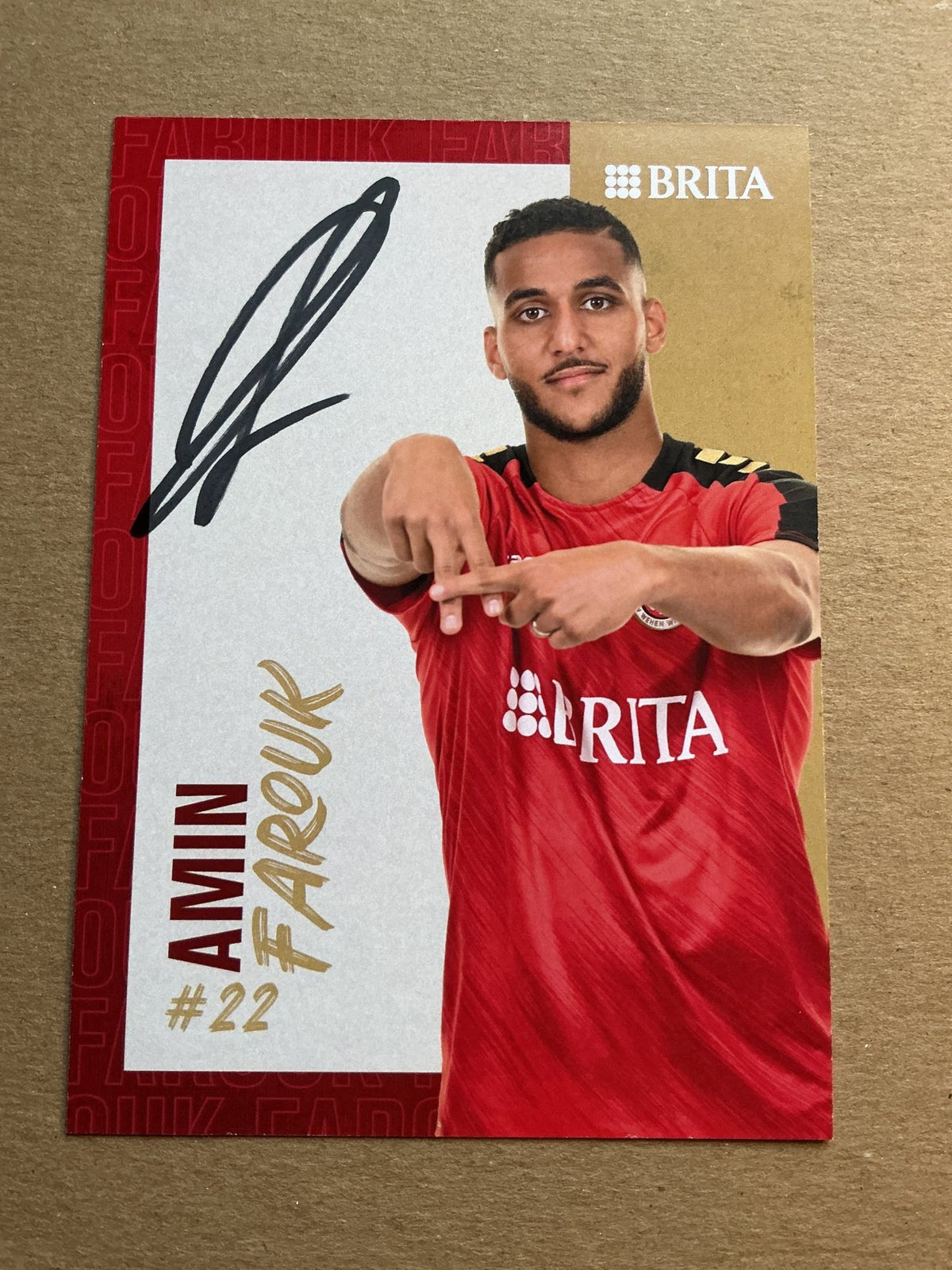 Amin Farouk, Germany 🇩🇪 SV Wehen Wiesbaden 2023/24 hand signed - Autographs-World