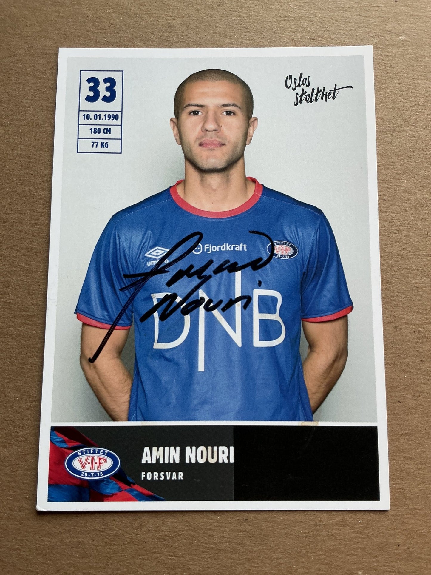 Amin Nouri, Norway 🇳🇴 Vålerenga IF 2019/20 hand signed - Autographs-World