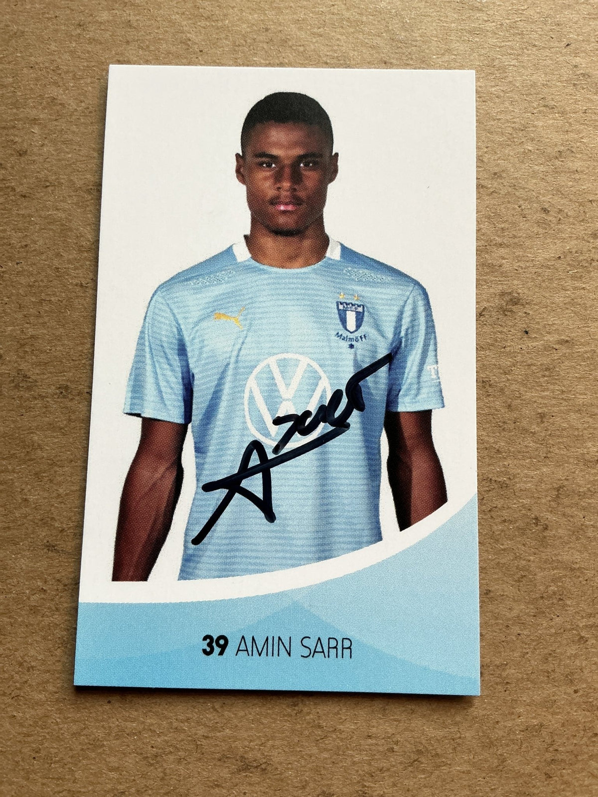 Amin Sarr, Sweden 🇸🇪 Malmö FF 2020/21 hand signed - Autographs-World