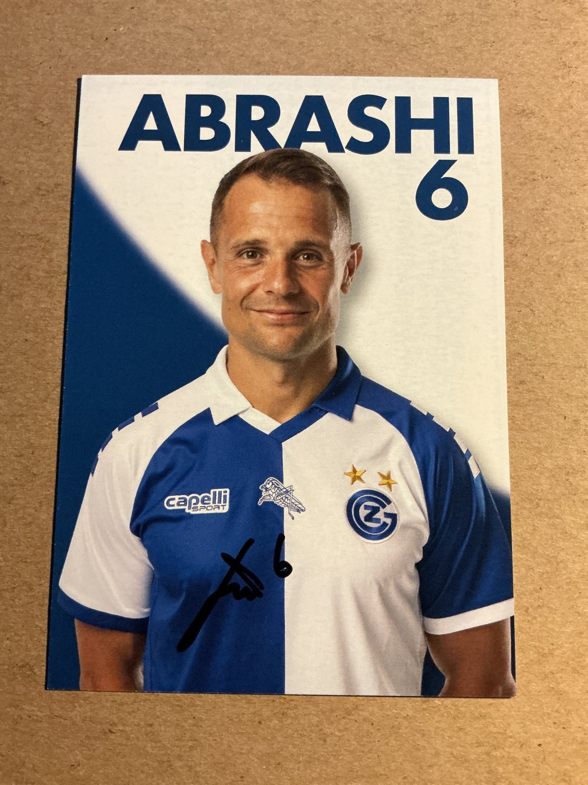 Amir Abrashi, Albania 🇦🇱 Grasshopper Zürich 2024/25 hand signed - Autographs-World