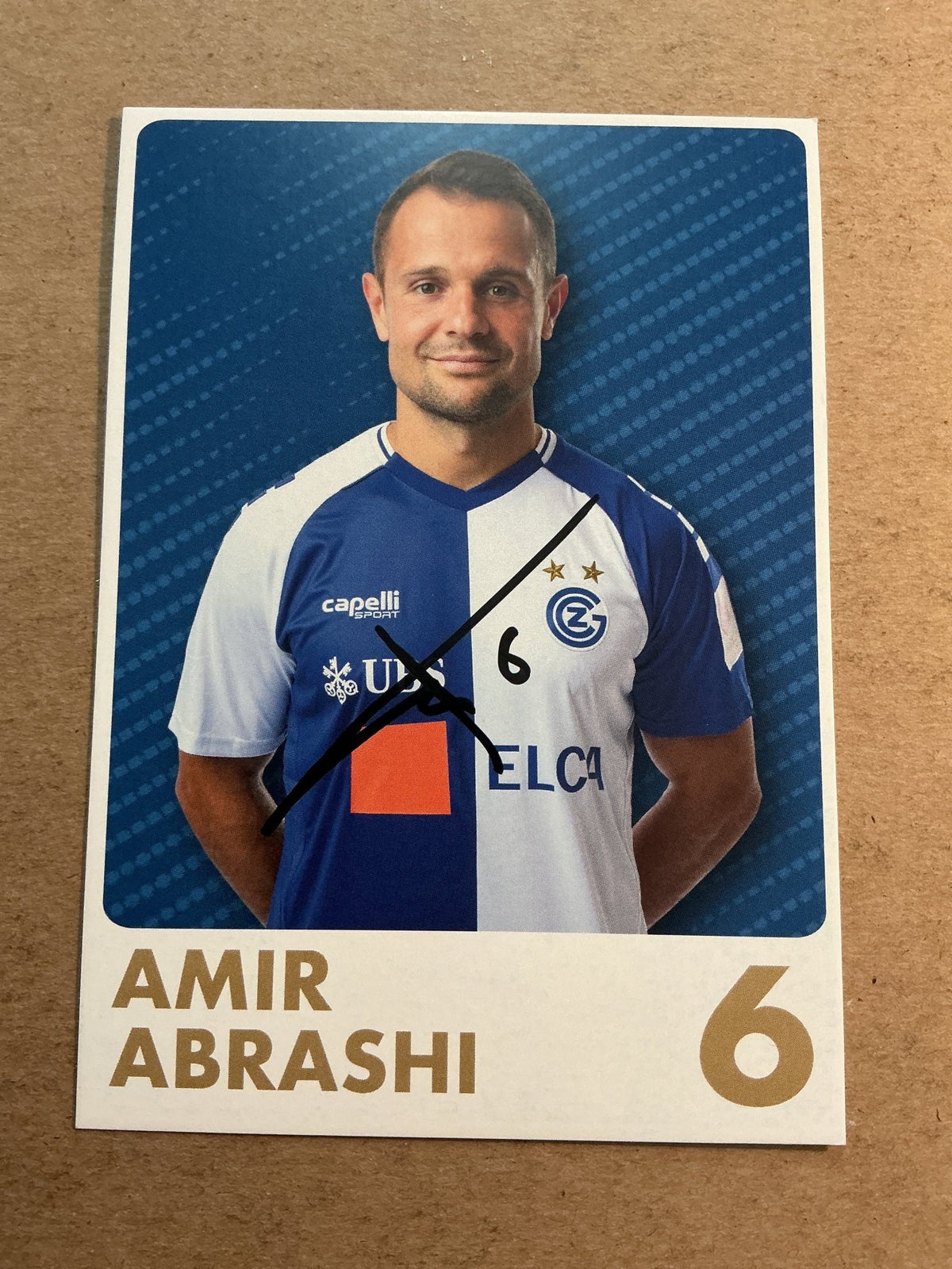 Amir Abrashi, Albania 🇦🇱 Grasshopper Zürich 2025/26 hand signed - Autographs-World