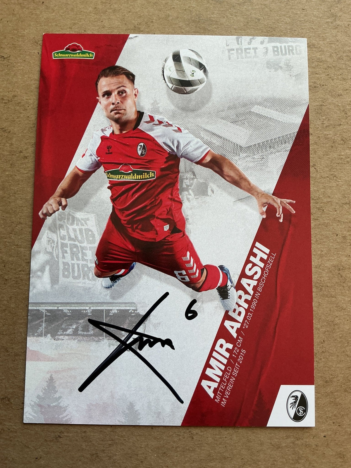 Amir Abrashi, Albania 🇦🇱 SC Freiburg 2020/21 hand signed - Autographs-World