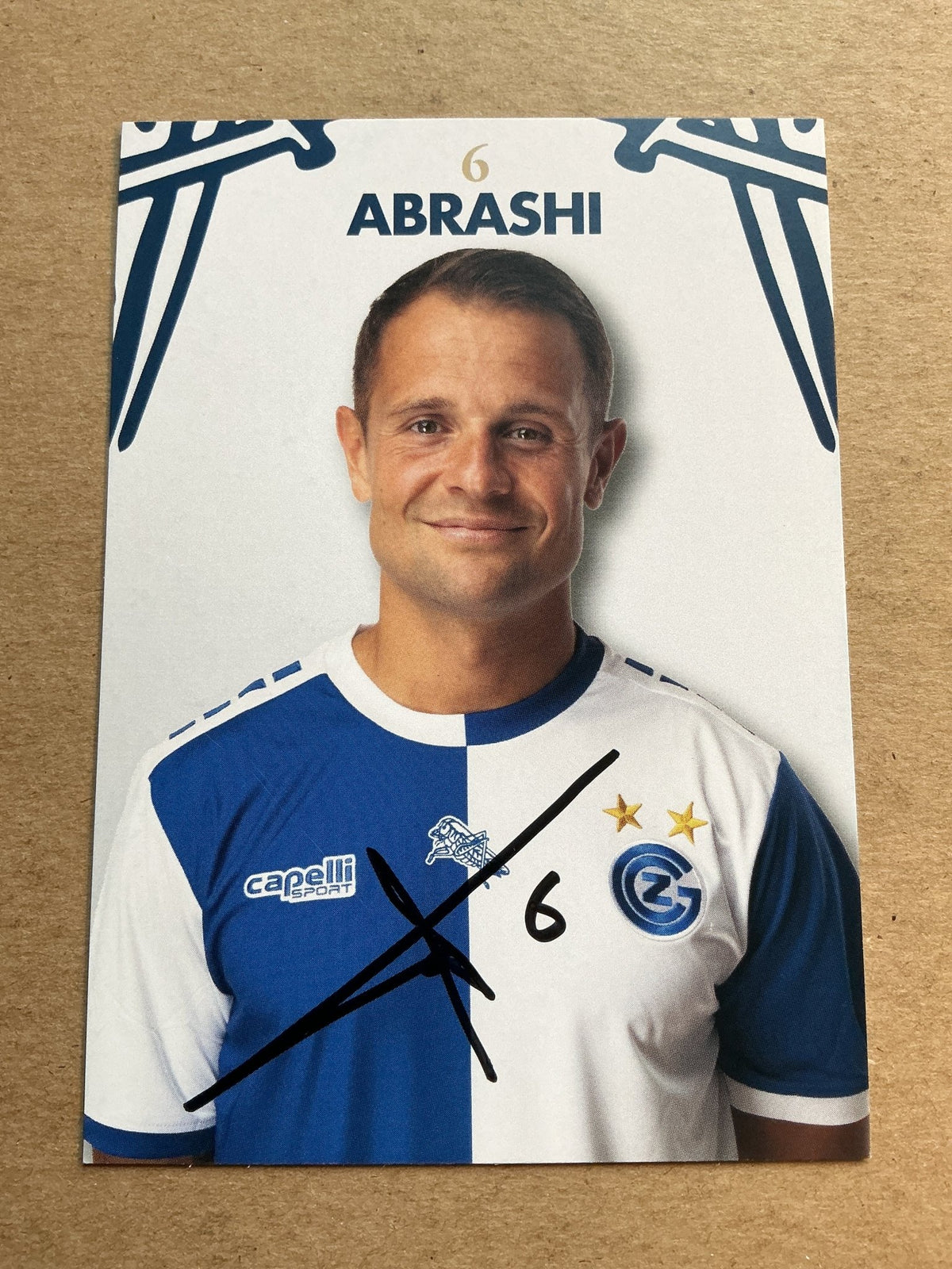 Amir Abrashi, Switzerland 🇨🇭 Grasshopper Club Zürich 2023/24 hand signed - Autographs-World