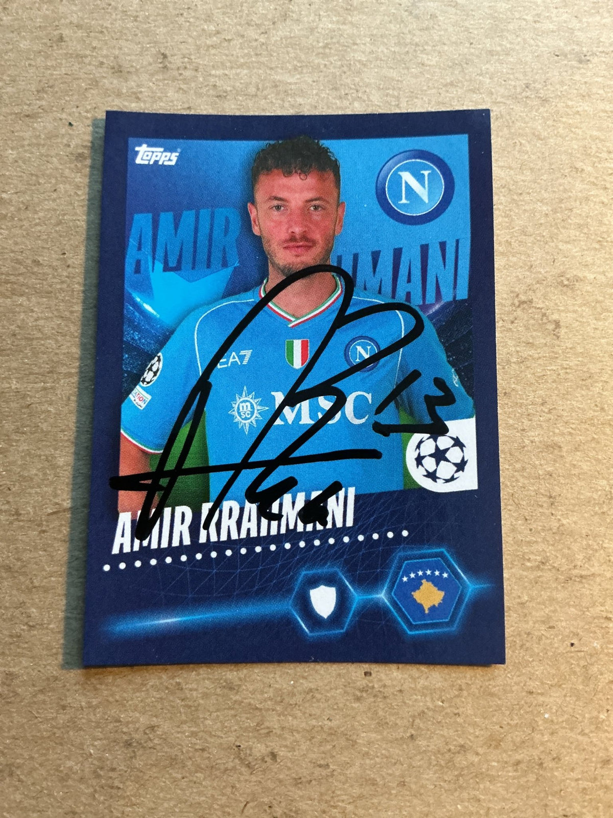Amir Rrahmani, Kosovo 🇽🇰 SSC Napoli 2023/24 Topps hand signed - Autographs-World