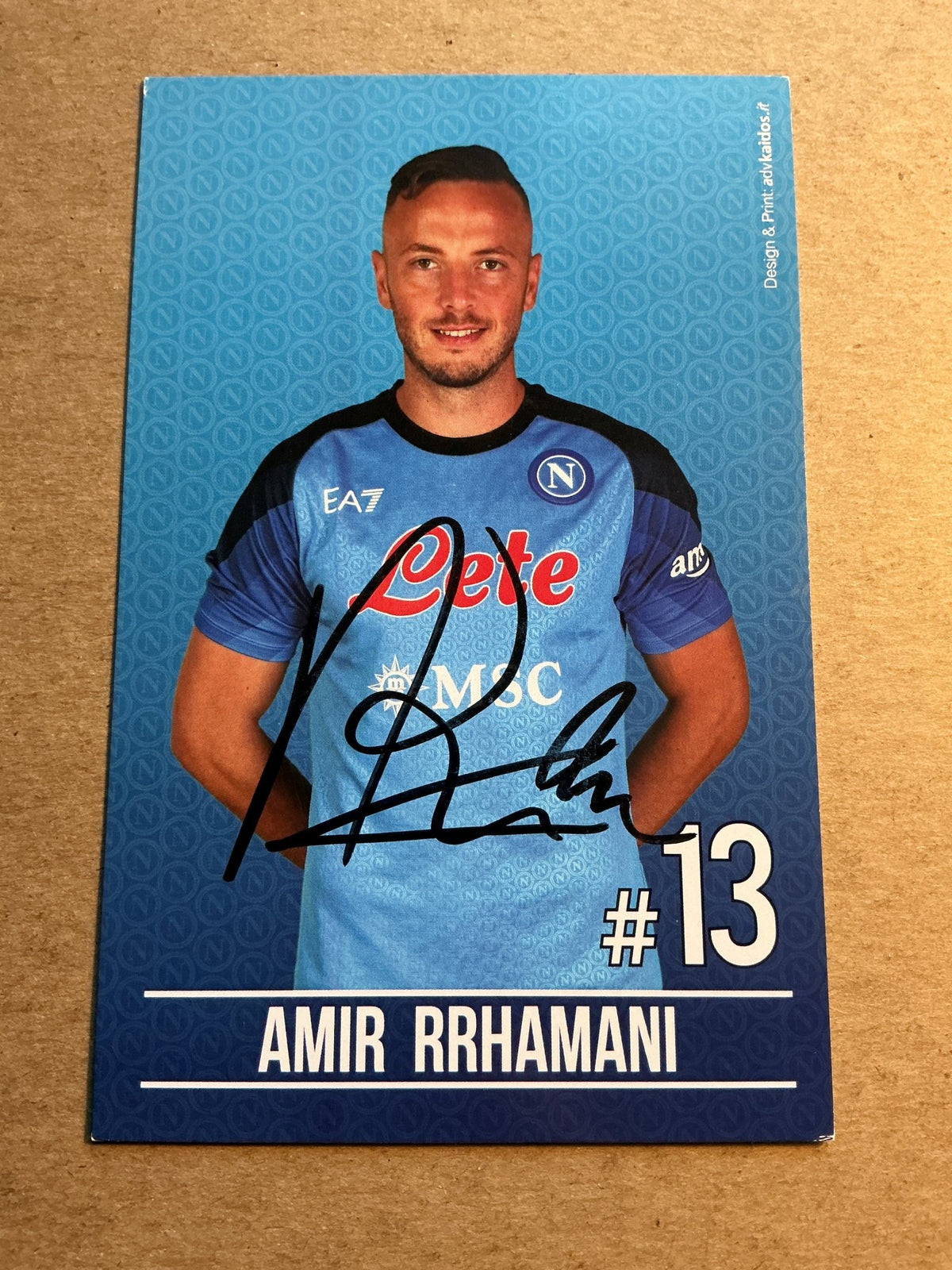 Amir Rrhamani, Kosovo 🇽🇰 SSC Napoli 2022/23 hand signed - Autographs-World