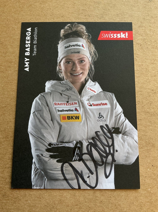 Amy Baserga, Switzerland 🇨🇭 Biathlon Winter 2023/24 hand signed - Autographs-World