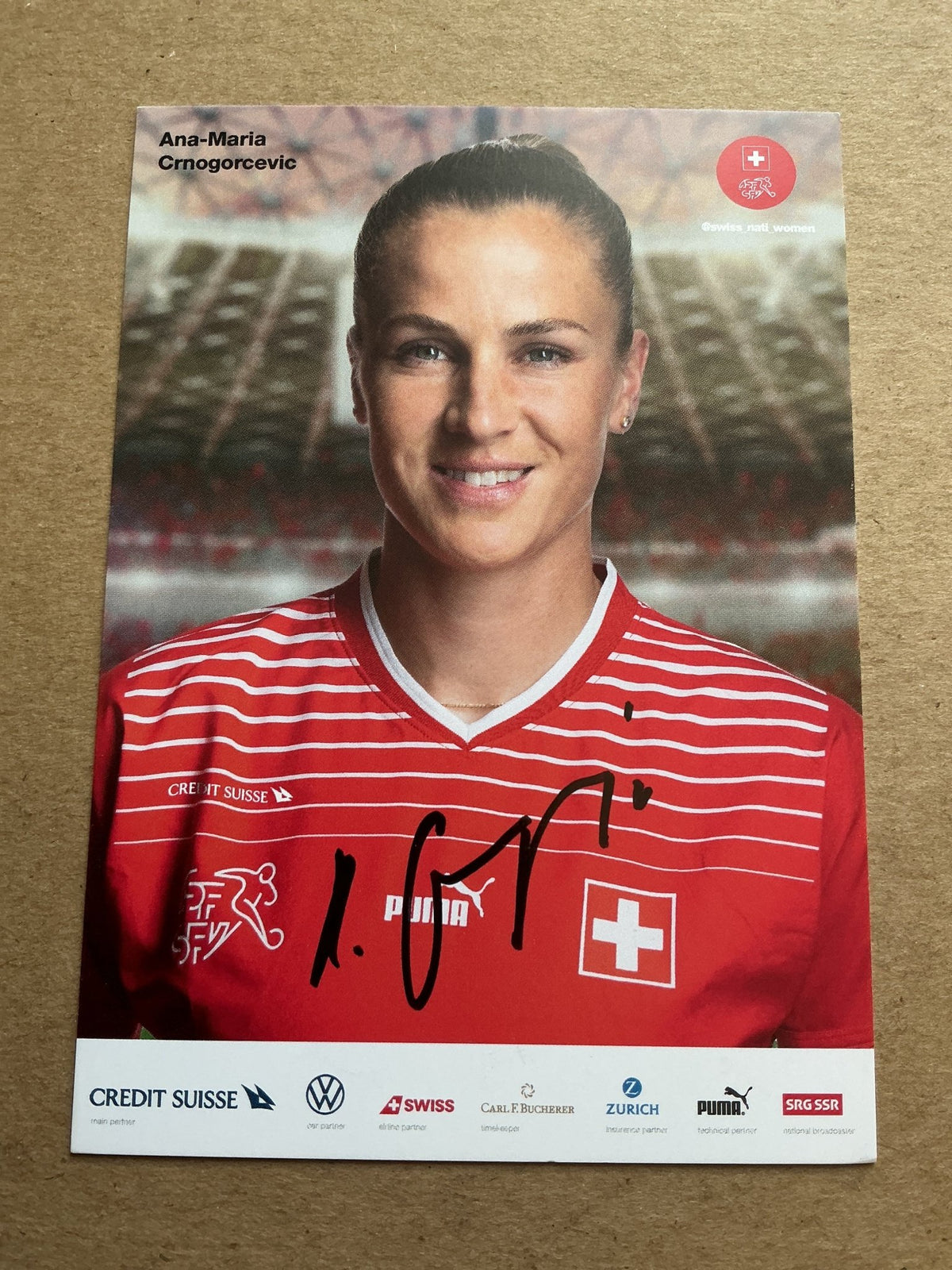 Ana-Maria Crnogocevic, Switzerland 🇨🇭 Women’s World Cup 2023 hand signed - Autographs-World